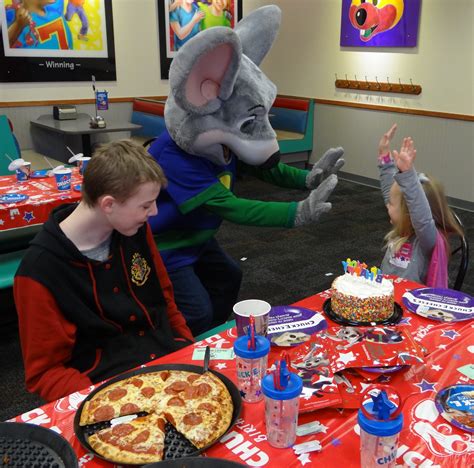 2 Large 1-Topping Pizzas & 4 Fountain Drinks. $53.99. Expires 2/28/2024. #6305. Valid only at participating Chuck E. Cheese locations. Coupon must be presented at time of checkout. Limit 1 coupon per transaction. May not be combined with any other offer or discount. May not be redeemed on birthday parties or group reservations.